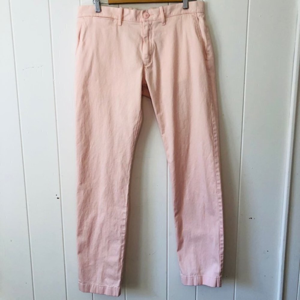 J. Crew Womens Pants Pink Stretch Straight Leg Five Pocket Design Size 32